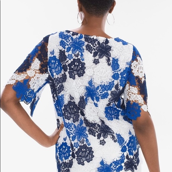 NWT Chico’s size 0 (size small) gorgeous lace lined blouse scalloped - Picture 2 of 7